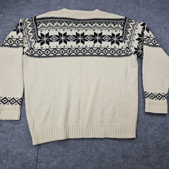 Vintage Polo Ralph Lauren Sweater Mens 3XLT Ivory Fair Isle Cashmere Angora Cozy - Picture 6 of 6